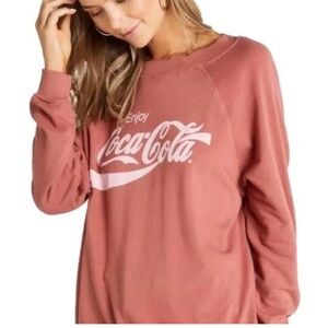 Wildfox Coca-Cola Sweatshirt in Dusty Rose